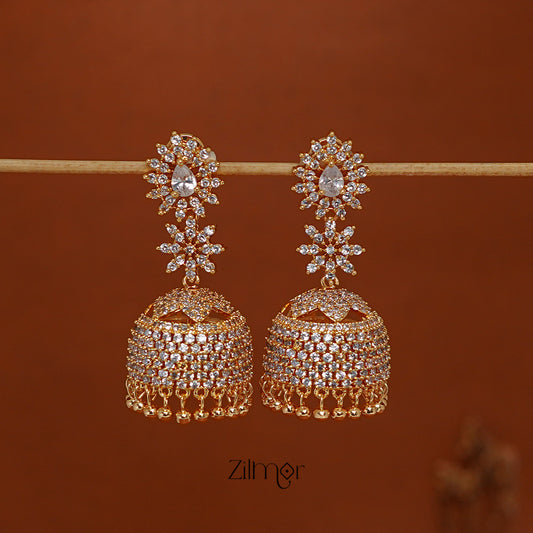 SN1011363 -Ad Stone Jumkha Earrings