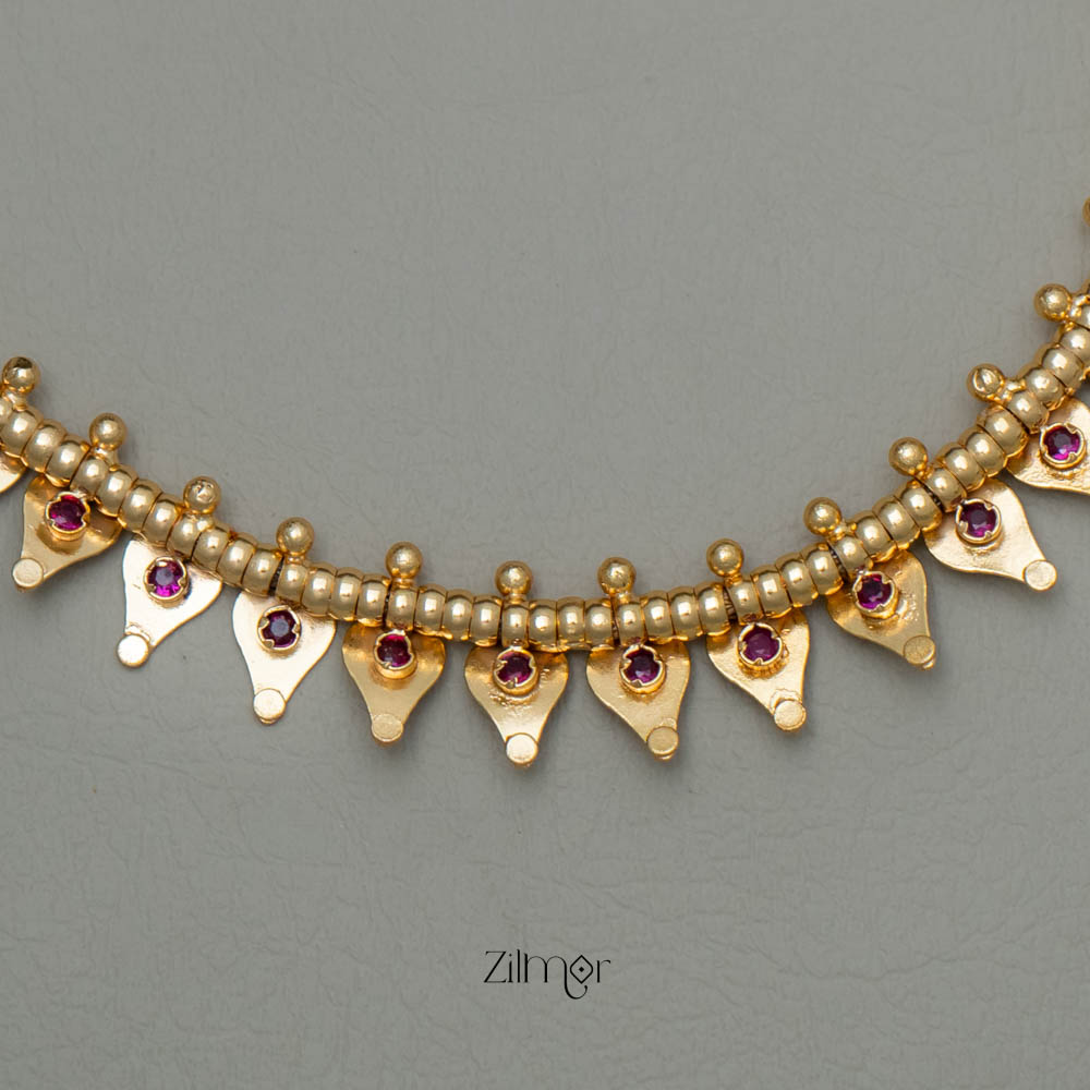 PP101876 - Gold Plated Thali kootam short necklace