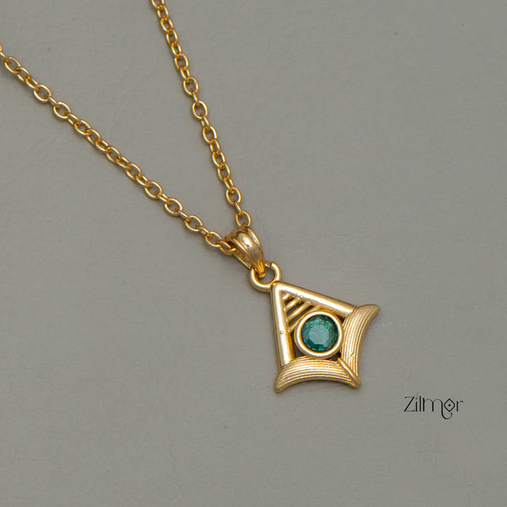 SR100550 - Simple pendant Necklace (color option)