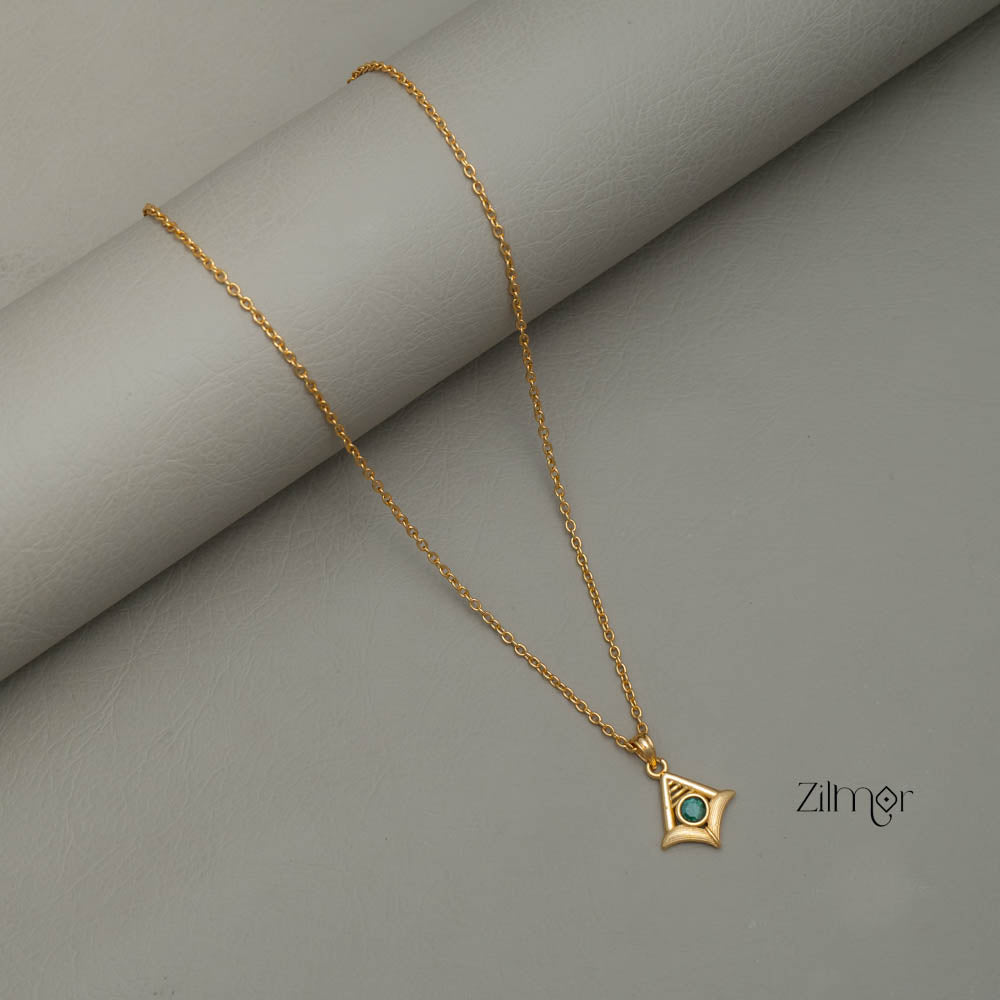 SR100550 - Simple pendant Necklace (color option)