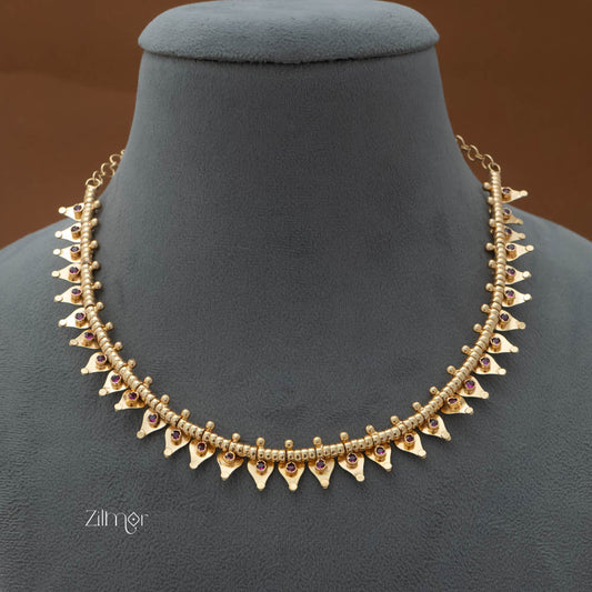 PP101876 - Gold Plated Thali kootam short necklace