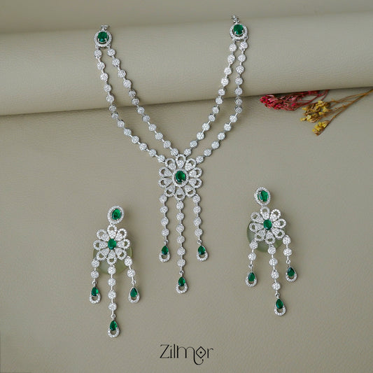 OT1011211 - AD Stone Necklace Earrings Set