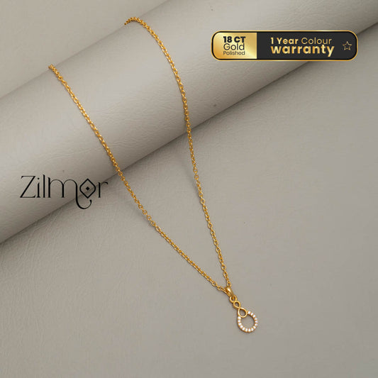 Gold toned Simple pendant Necklace PE100650
