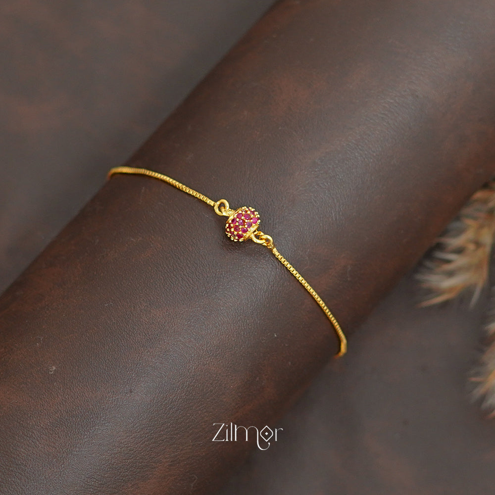 ZK1011387 - Gold Toned Stone Bracelet