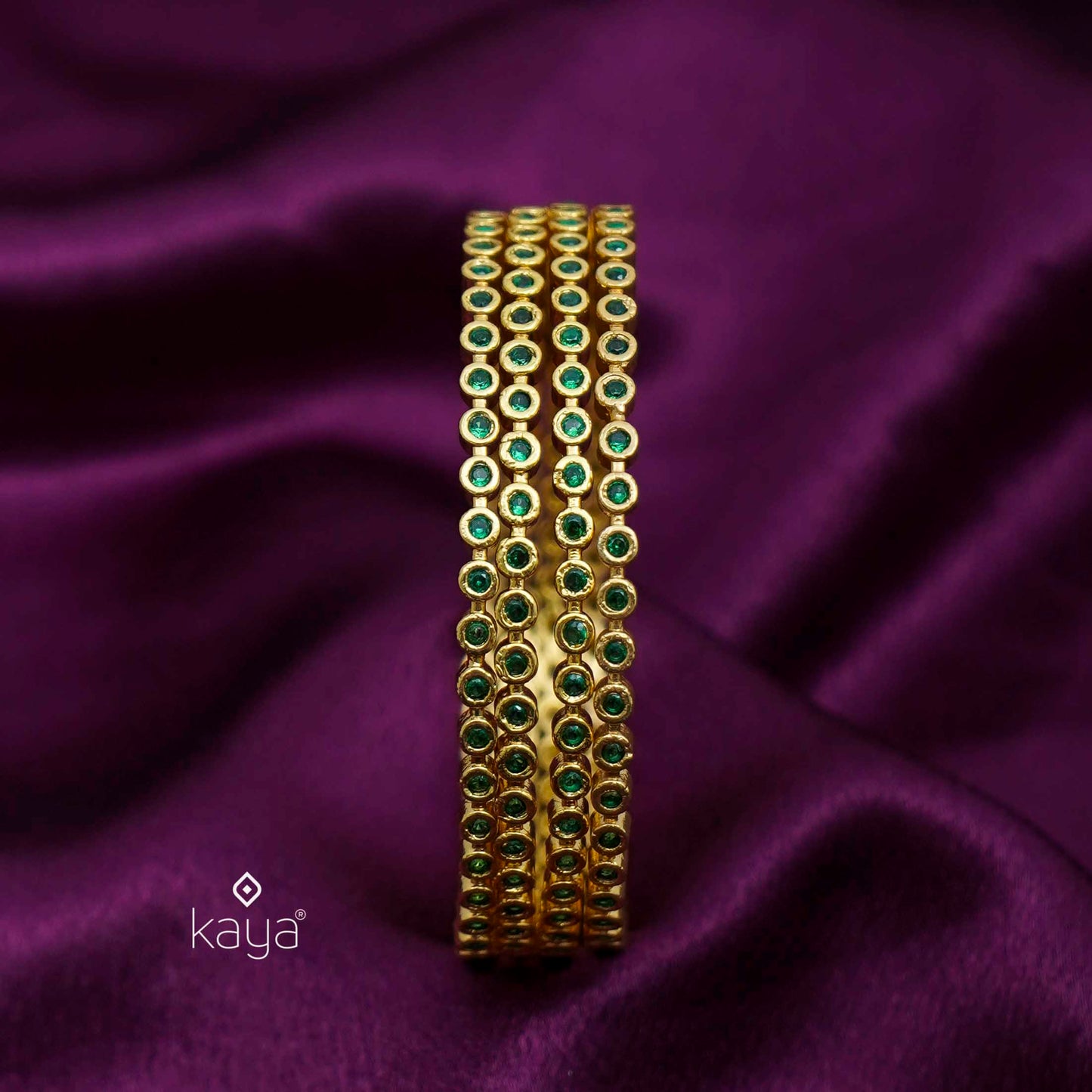 SG100981 - Gold Plated stone bangle