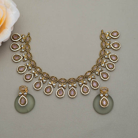 SC100931 Victorian AD Necklace with matching Earrings (color option)