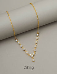 AS101476 - Pearl Simple Necklace 2-Zilmor