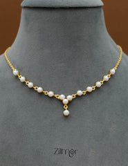AS101476 - Pearl Simple Necklace 3-Zilmor