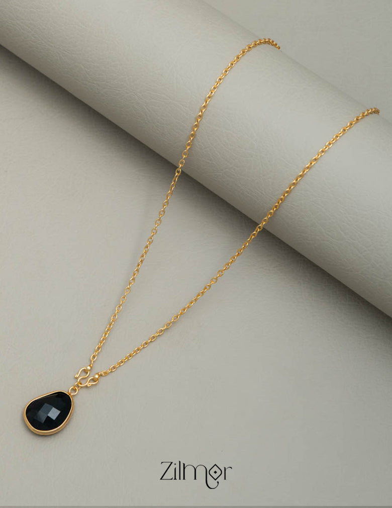 PE101063 - Gold toned Simple chain With Pendant (color option) 3-Zilmor