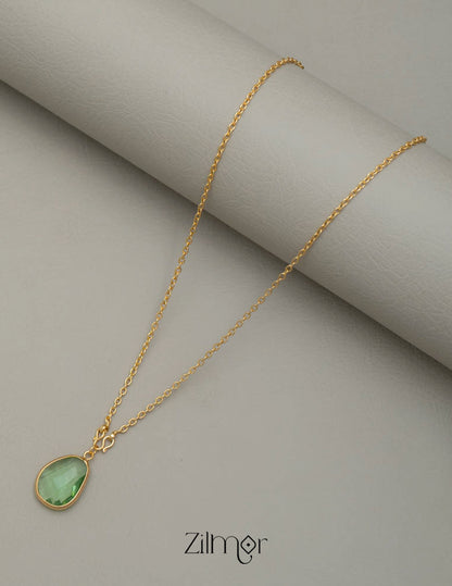 PE101063 - Gold toned Simple chain With Pendant (color option) 9-Zilmor