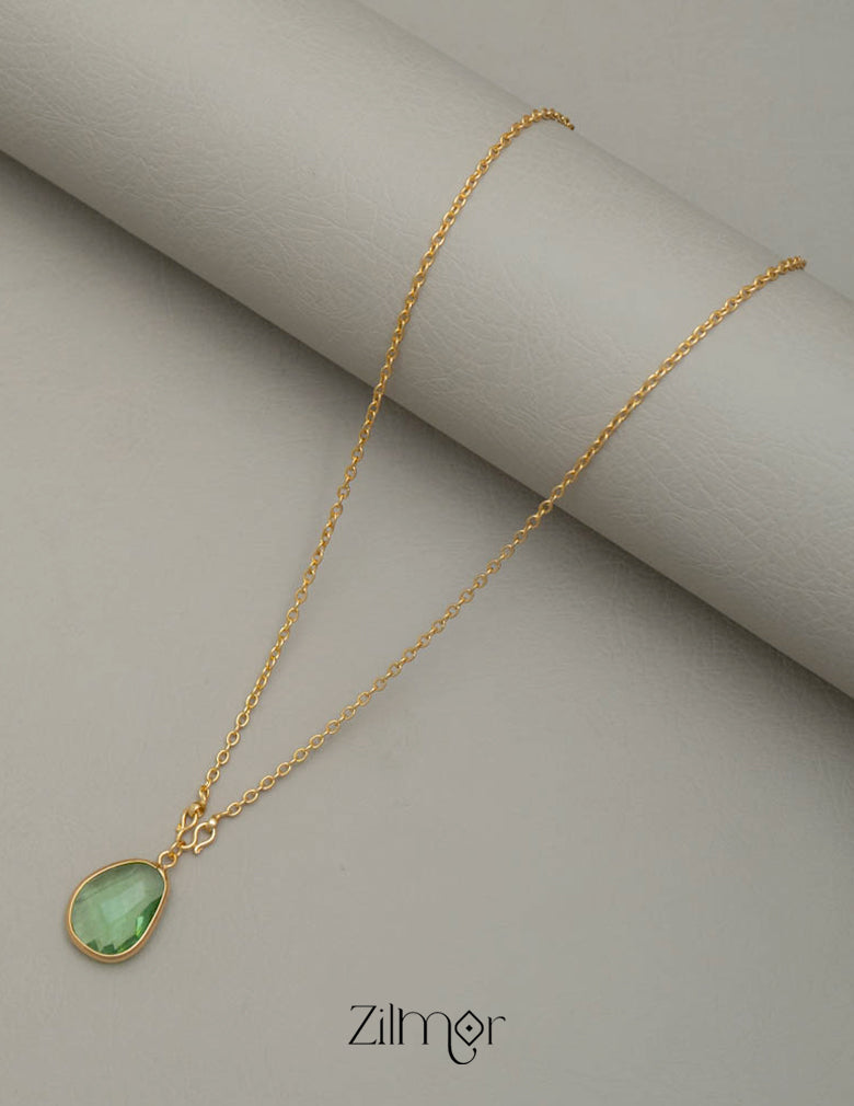 PE101063 - Gold toned Simple chain With Pendant (color option) 9-Zilmor