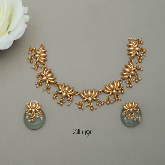 NV101693 - Lotus  Necklace Earrings set