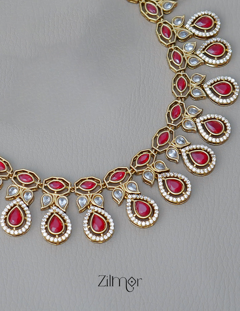 SC100931 Victorian AD Necklace with matching Earrings (color option) 3-Zilmor