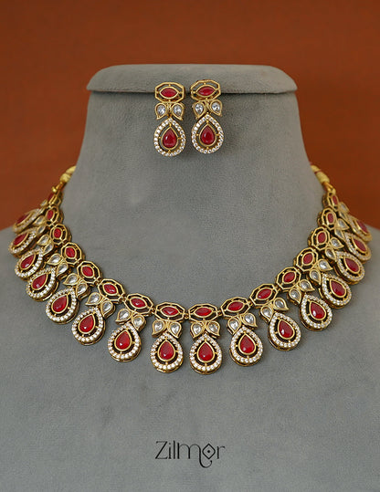 SC100931 Victorian AD Necklace with matching Earrings (color option) 4-Zilmor
