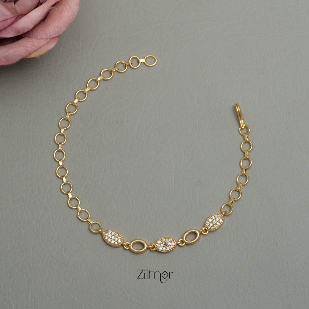 PP101870 - Gold Toned  AD Stone Daily Wear Bracelet