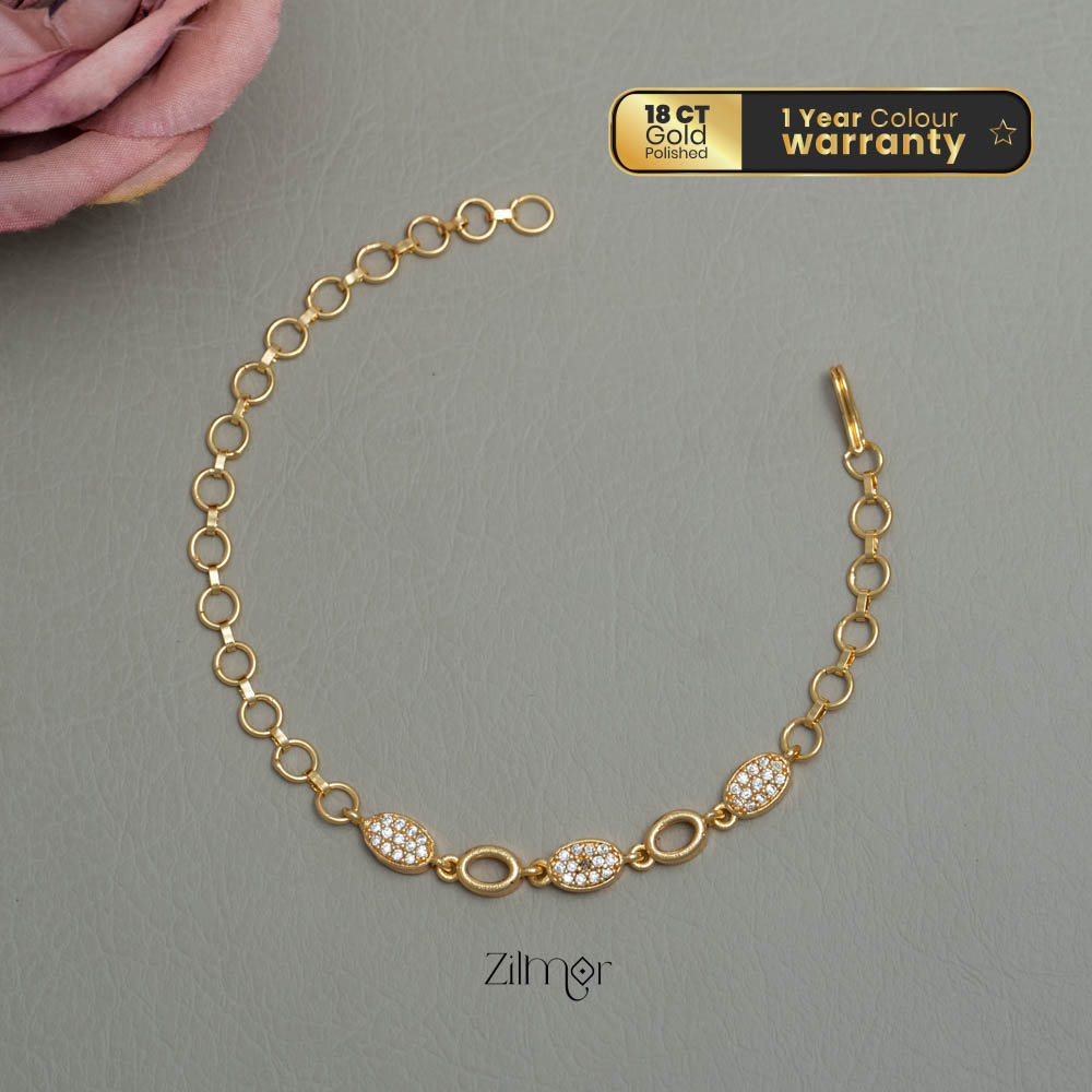 PP101870 - Gold Toned  AD Stone Daily Wear Bracelet