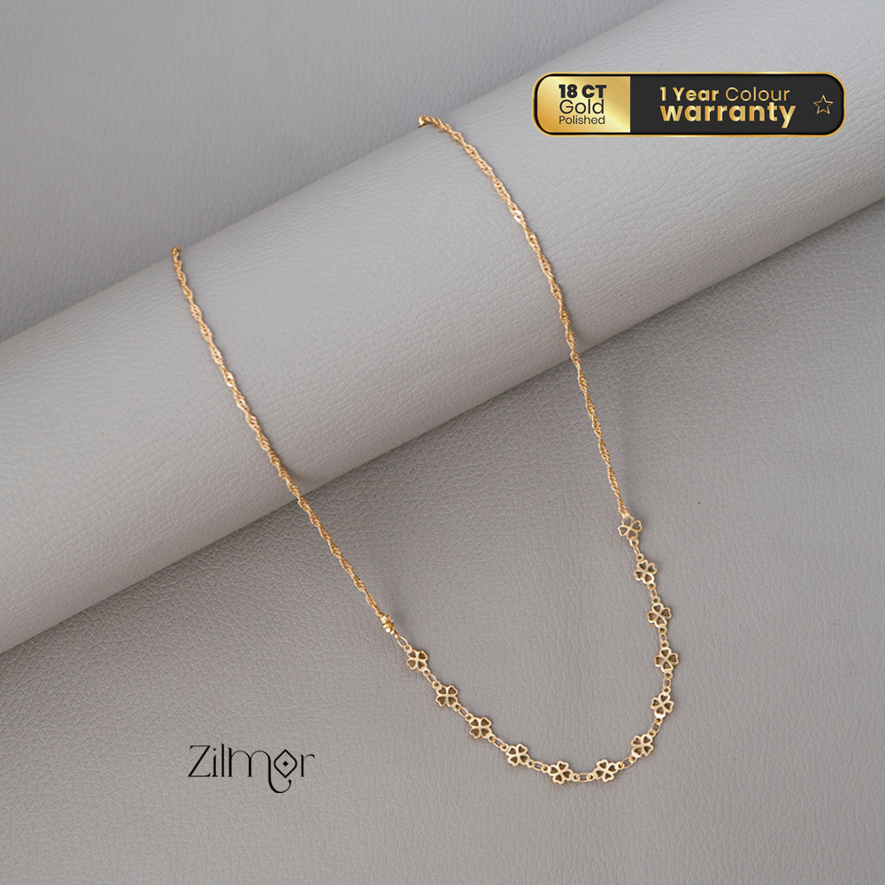 KY101905- Gold Tone Daily Wear Simple Necklace