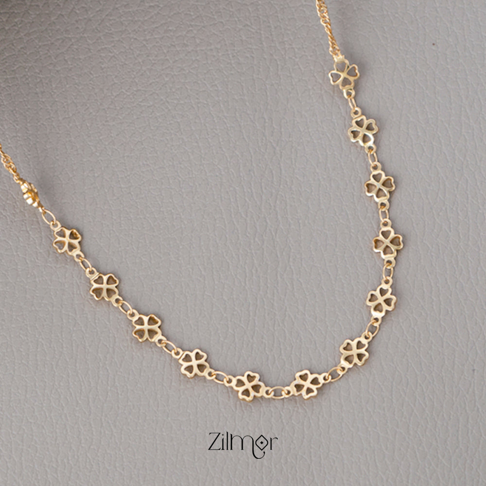 KY101905- Gold Tone Daily Wear Simple Necklace