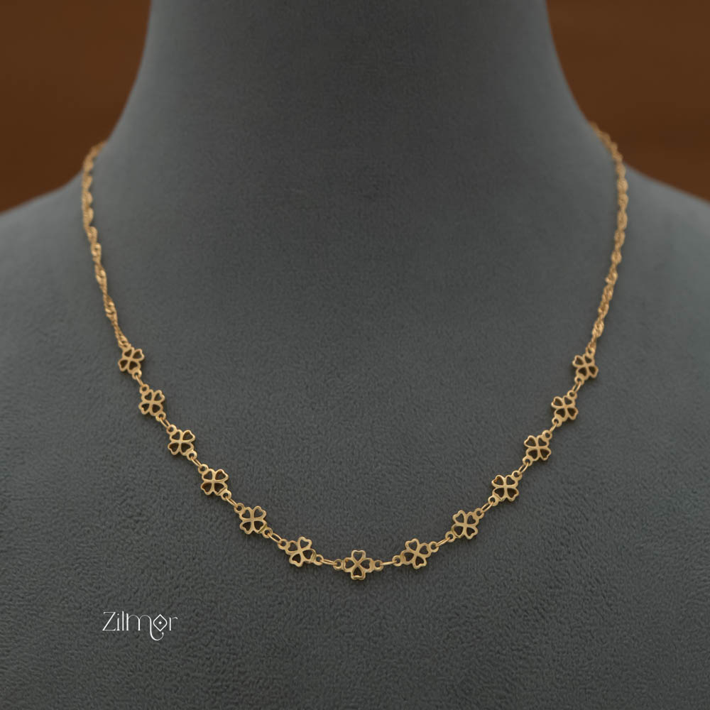 KY101905- Gold Tone Daily Wear Simple Necklace