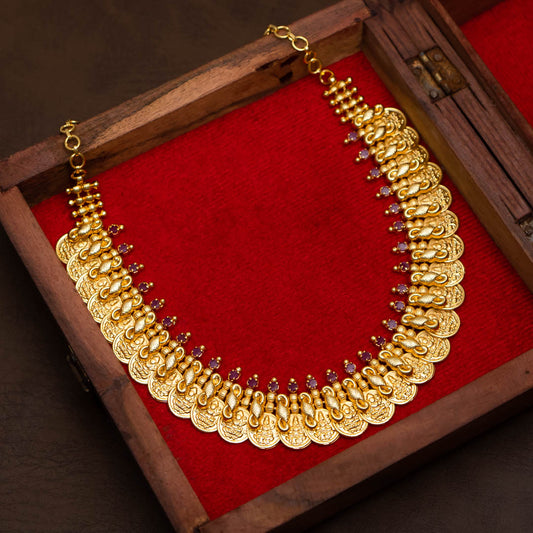 Lakshmi coin Short Necklace