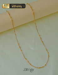 KT1011705 - Anti Tarnish Gold Plated Simple  Ball Chain Necklace 1-Zilmor