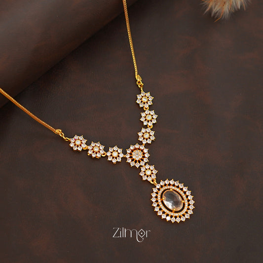 ZK1011404 -  Gold Tone AD Stone Necklace