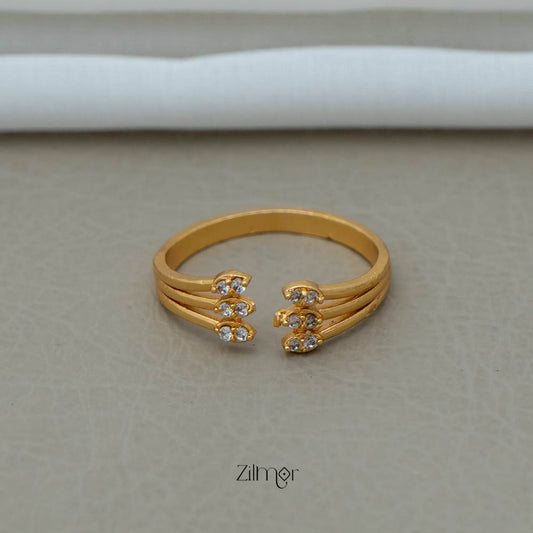 PP101864 - Gold tone AD Ring (Size Adjustable)