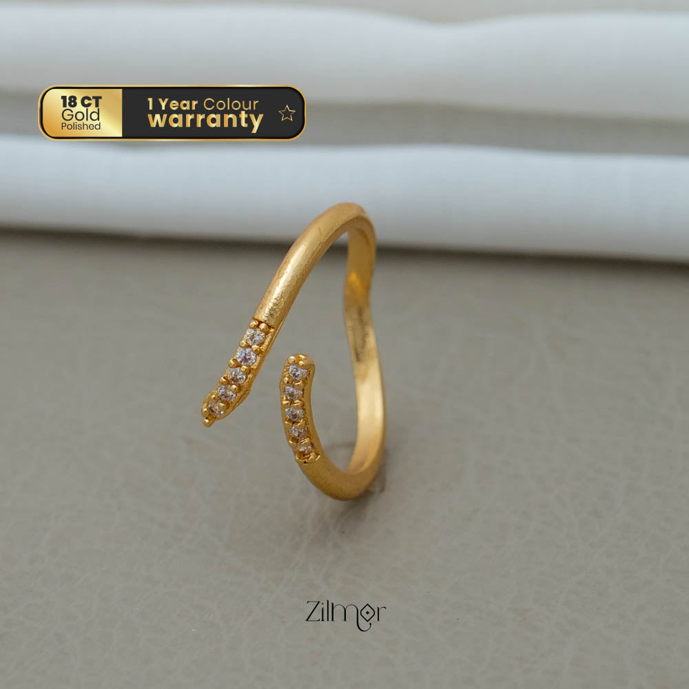 PP101863 - Gold tone AD Ring (Size Adjustable)