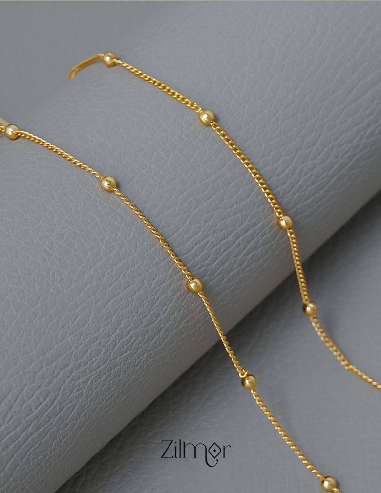 KY101621 - Gold Tone pair Anklet 2-Zilmor