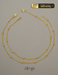 KY1011758- Gold Tone pair Anklets Combo