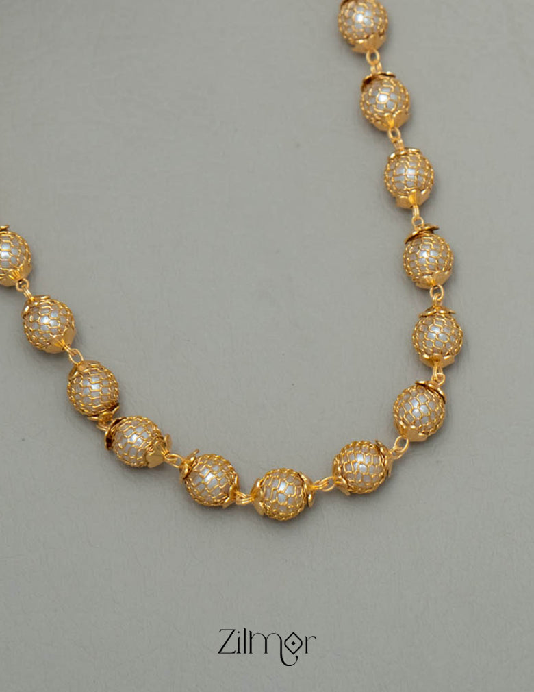 PE101913 - Pearl Stone Simple Necklace 2-Zilmor