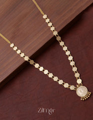 PP101086 - Gold Plated Kaashu coin Long Haram Necklace 3-Zilmor