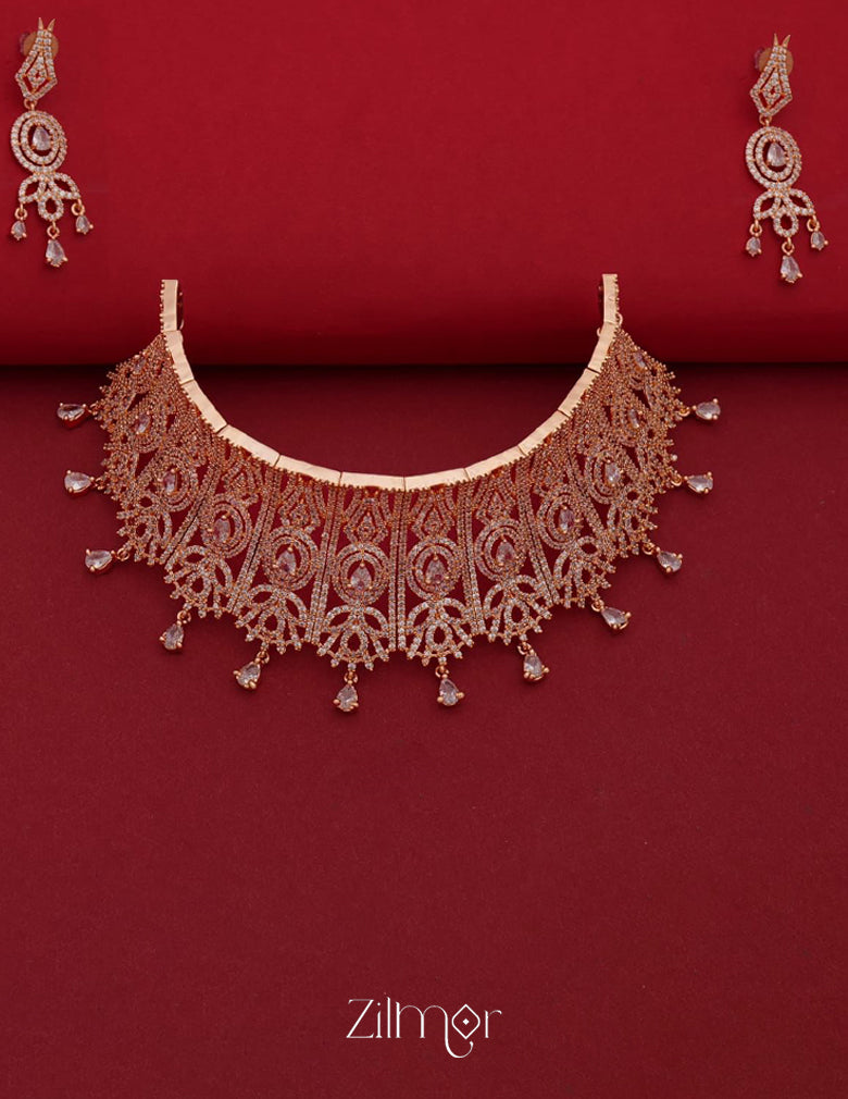 AD Necklace Set with Earrings -NL10035 3-Zilmor