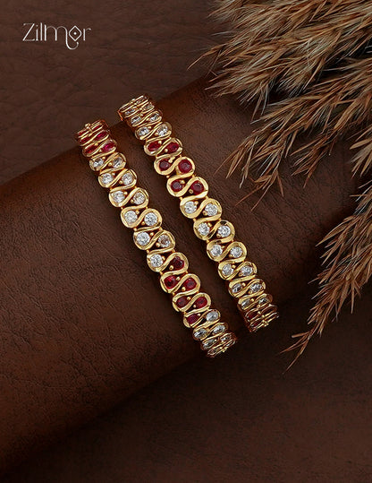 AD Stone Bangle Pair - SC1012793