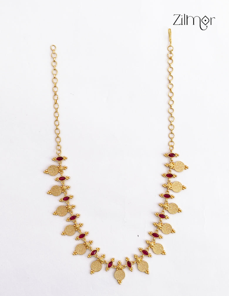AD Stone Coin Choker Necklace - ZS1012478