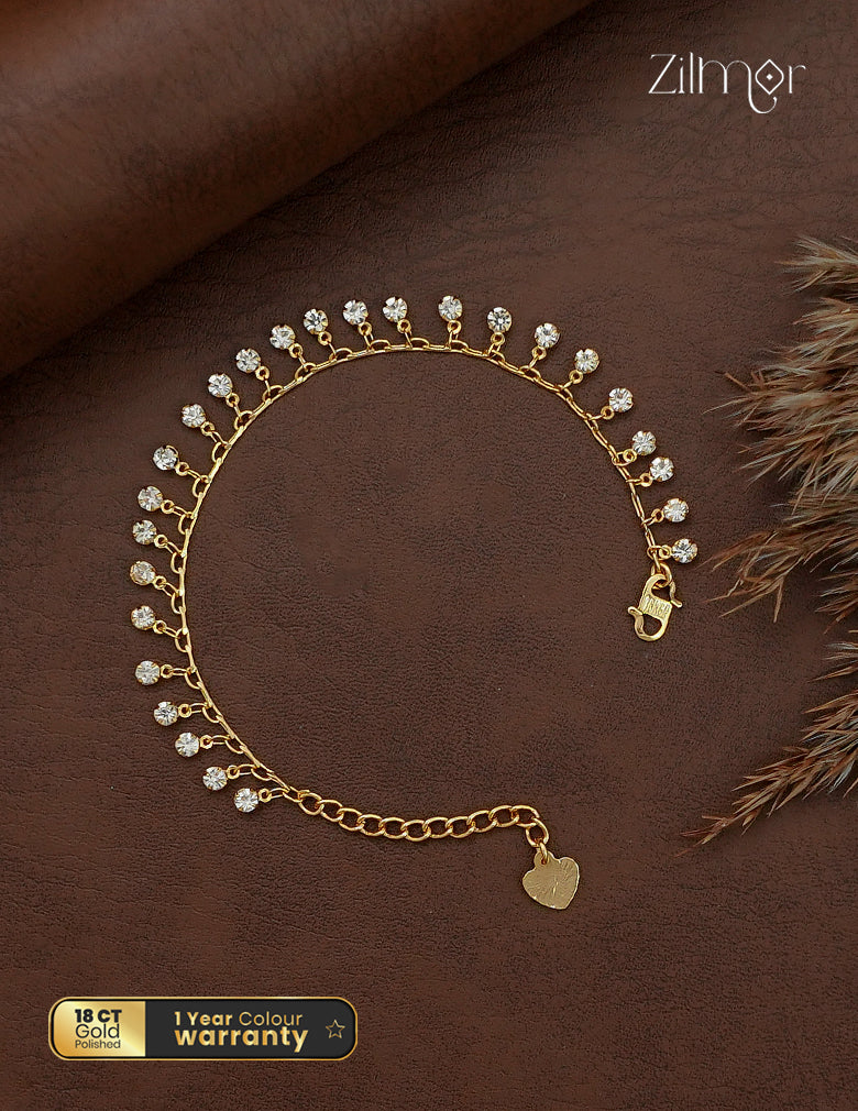 AD Stone Dangling Chain Bracelet - SG1012820