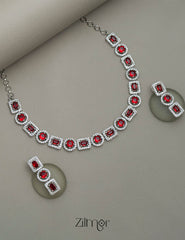 AD Stone Single Layer Necklace Set 1-Zilmor