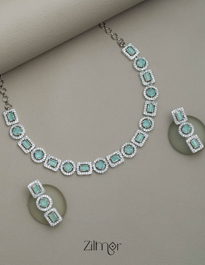 AD Stone Single Layer Necklace Set 4-Zilmor