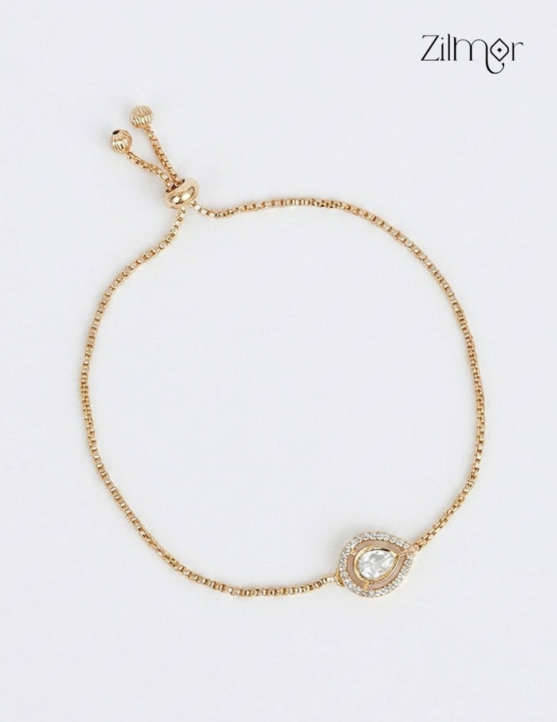 Polki AD Stone Teardrop Adjustable Bracelet - FS1012355