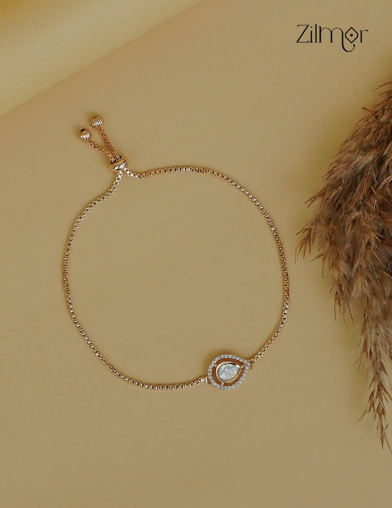 Polki AD Stone Teardrop Adjustable Bracelet - FS1012355