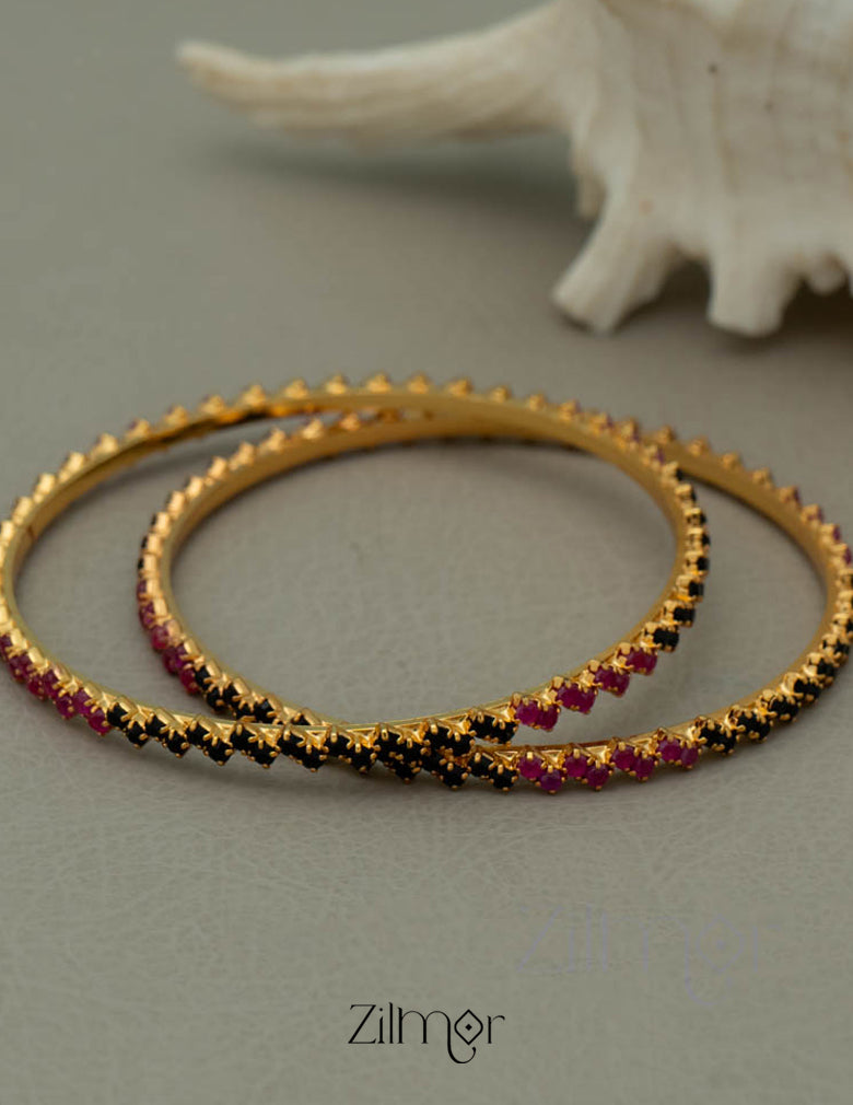 AD stone bangle (Pair) - KF100805 2-Zilmor