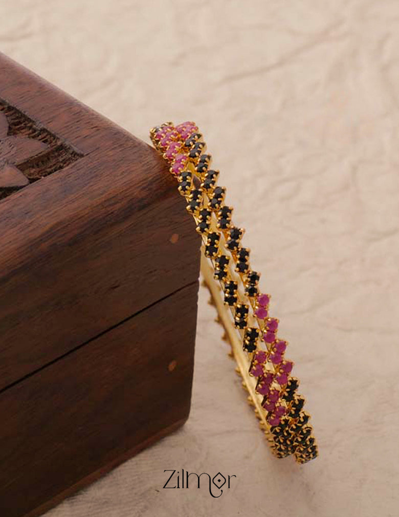 AD stone bangle (Pair) - KF100805 3-Zilmor