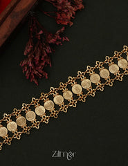 AG1011140 - Gold tone Lakshmi coin Bridal Choker Necklace 2-Zilmor