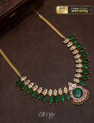 AG101496  - Gold tone Nagapadam Necklace