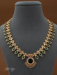 AG101811  - Premium Quality Gold tone Nagapadam Necklace 3-Zilmor
