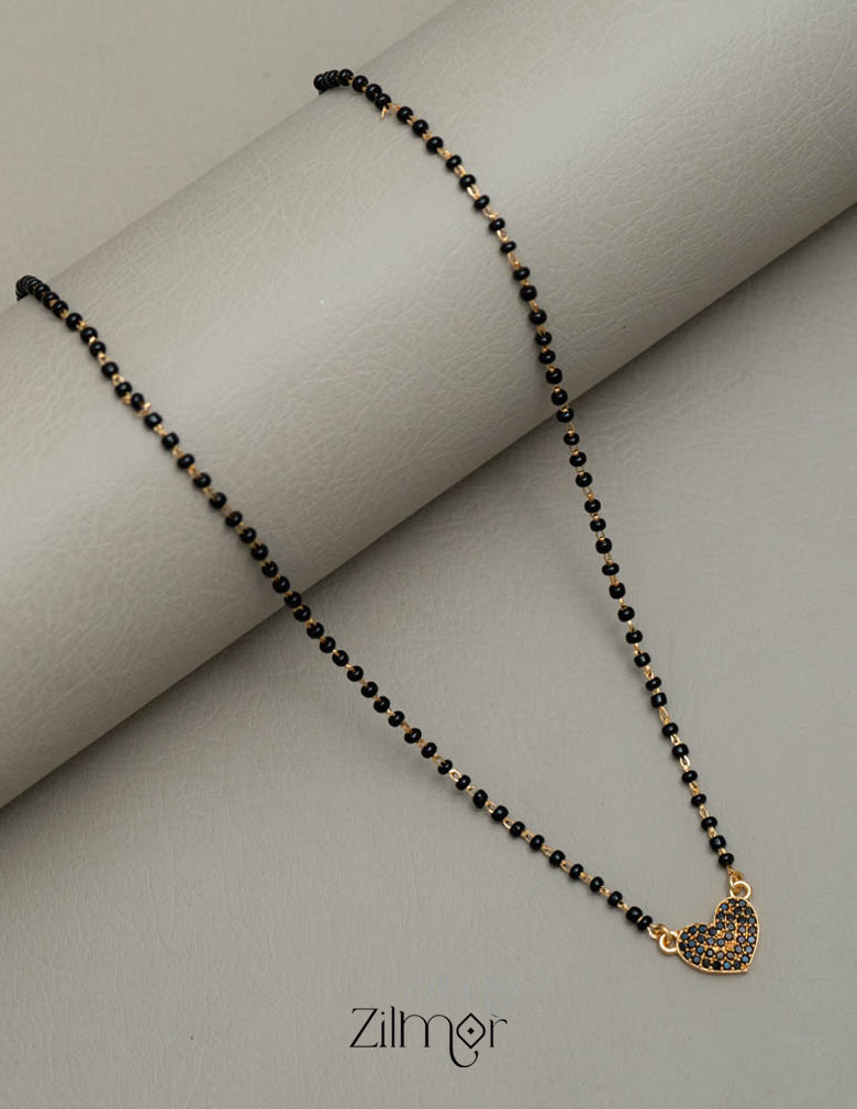AG101894 - AD Stone  Heart Pendant Mangalsutra 3-Zilmor