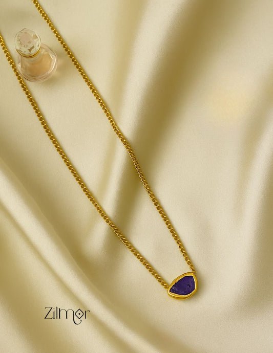CL1011657 - Natural Stone Pendant Simple Necklace