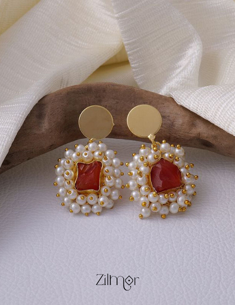 AS101050 - Natural Raw Stone Earrings (color option) 5-Zilmor