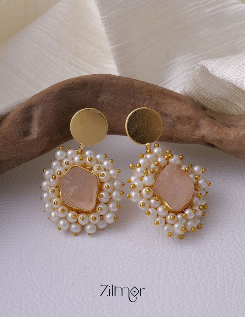 AS101050 - Natural Raw Stone Earrings (color option) 3-Zilmor