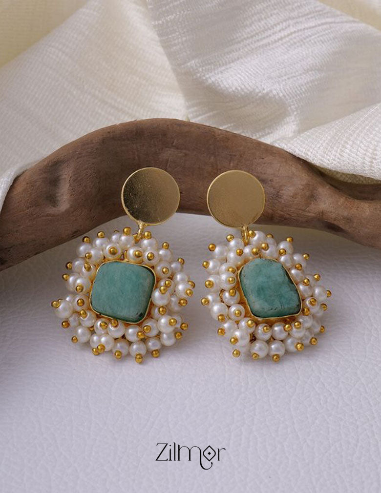 AS101050 - Natural Raw Stone Earrings (color option) 4-Zilmor